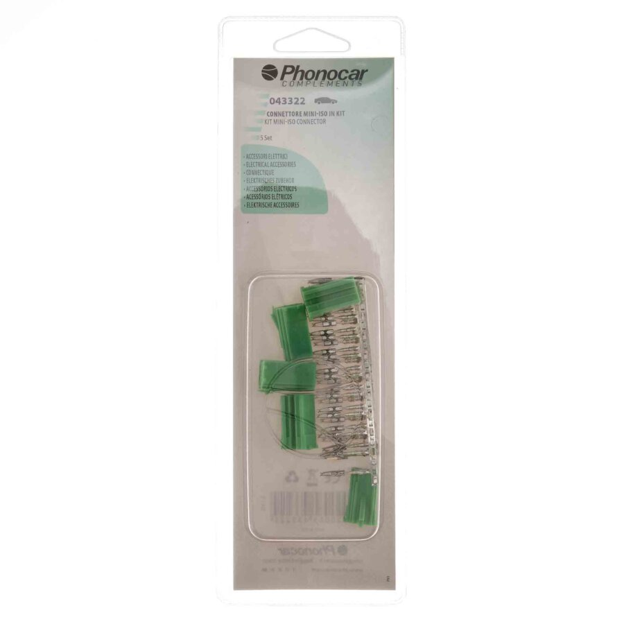 Mini-iso connector phonocar groen