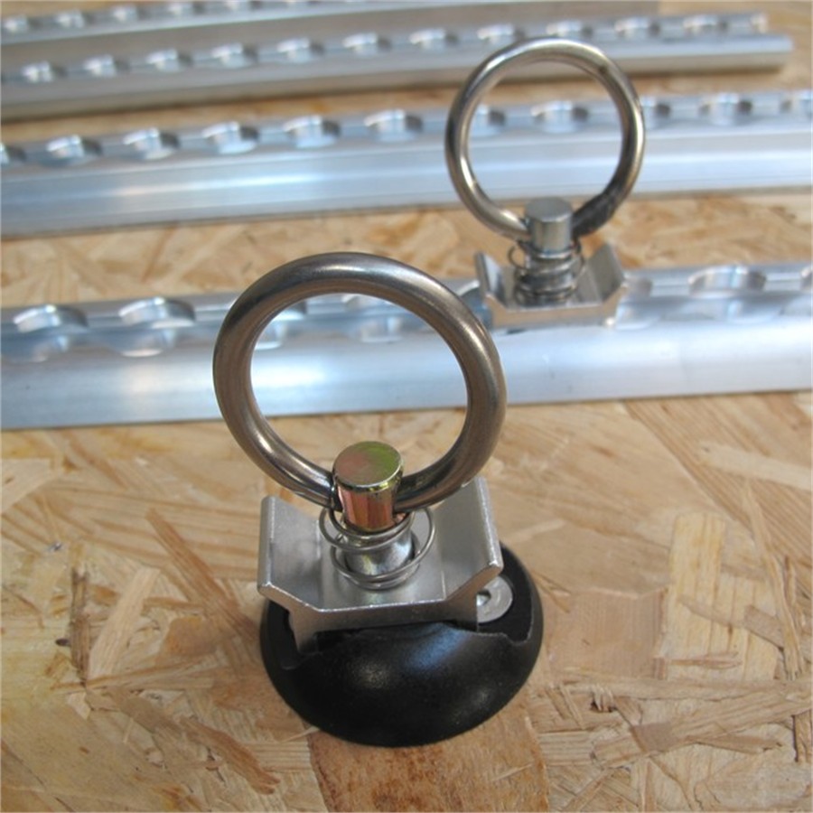 LOADCARE Lot De 10 Rails D'arrimage En Aluminium - Forme Ronde