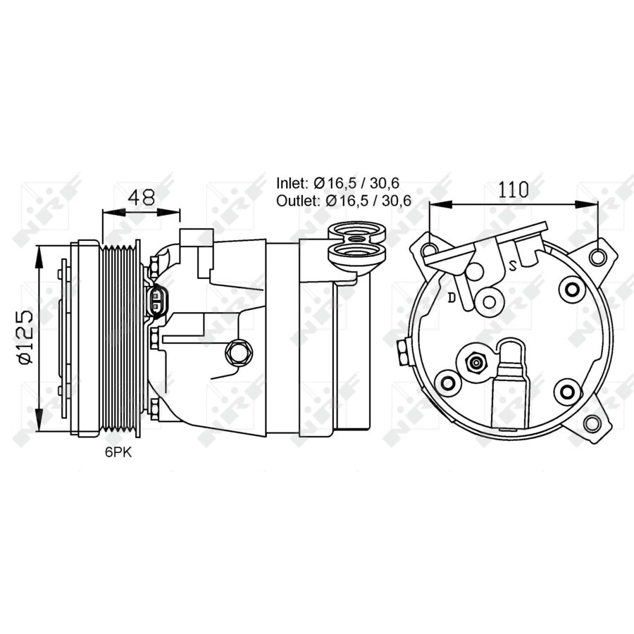 Airconditioningcompressor nrf 32022 easy fit