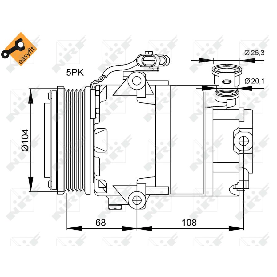 Airconditioningcompressor nrf 32082 easy fit