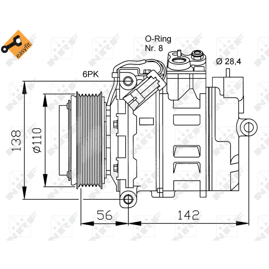Airconditioningcompressor nrf 32178 easy fit
