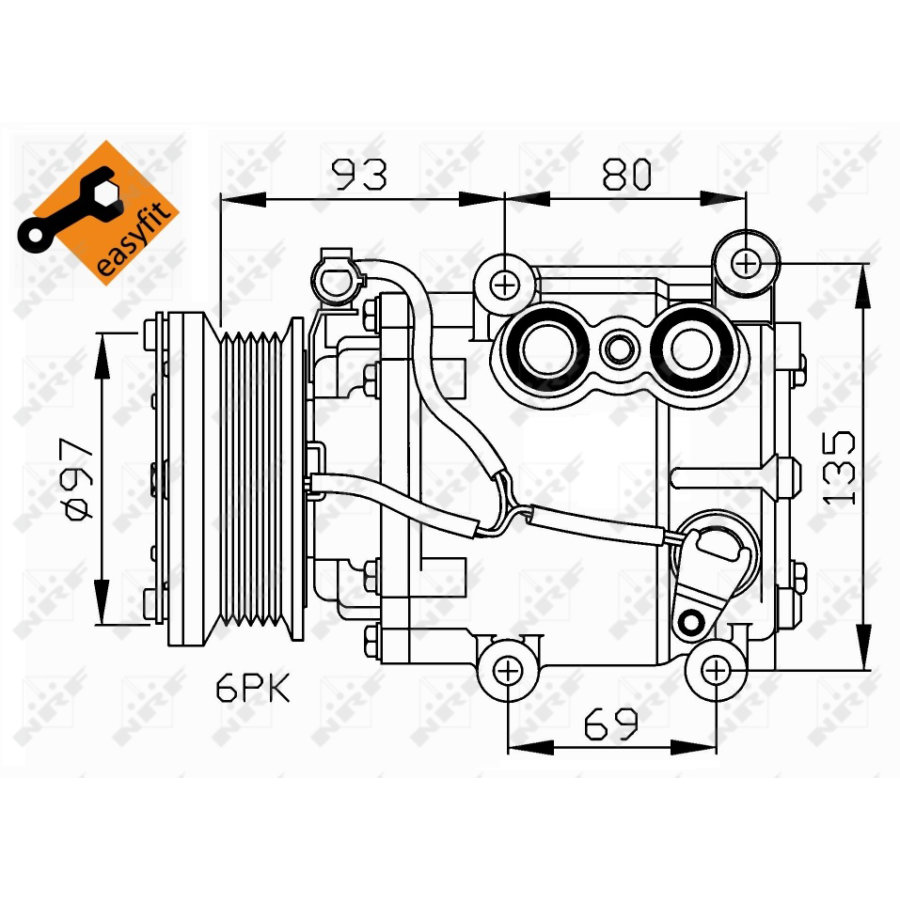 Airconditioningcompressor nrf 32247 easy fit