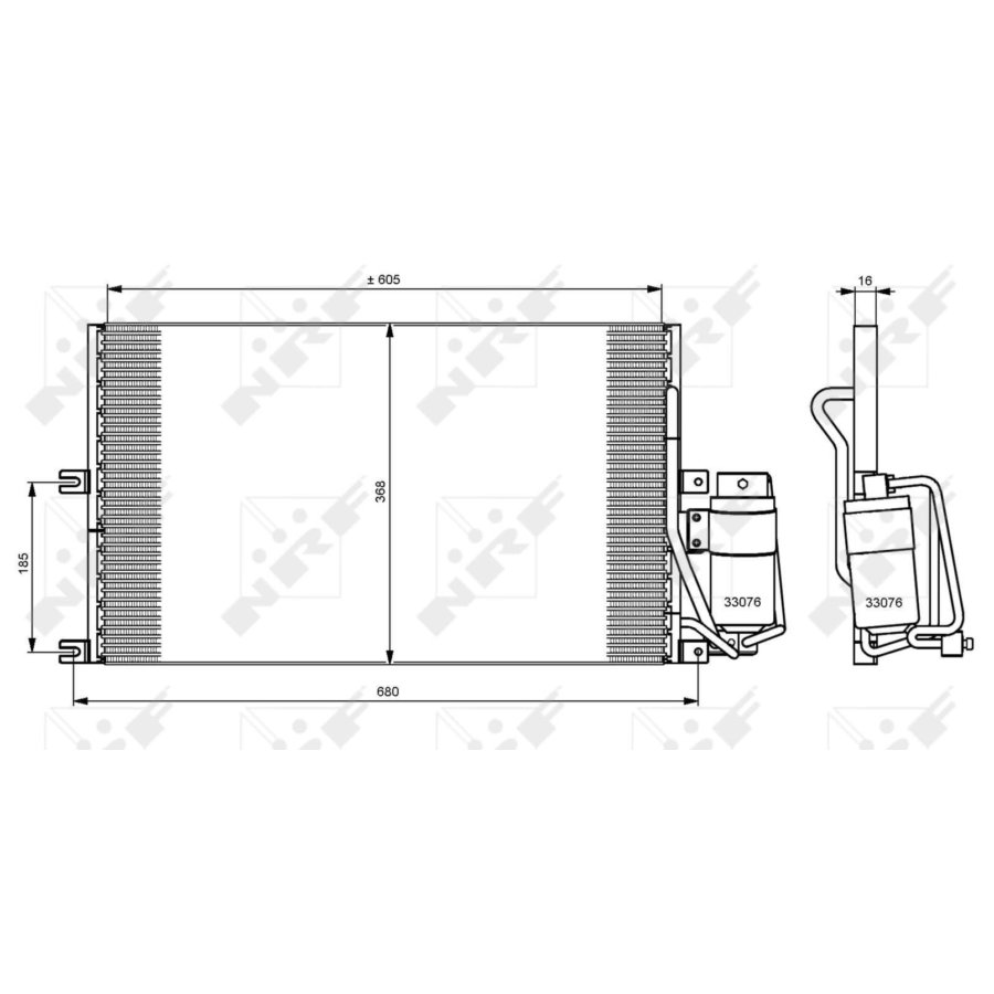 Condenseur avec déshydrateur nrf 35183 easy fit