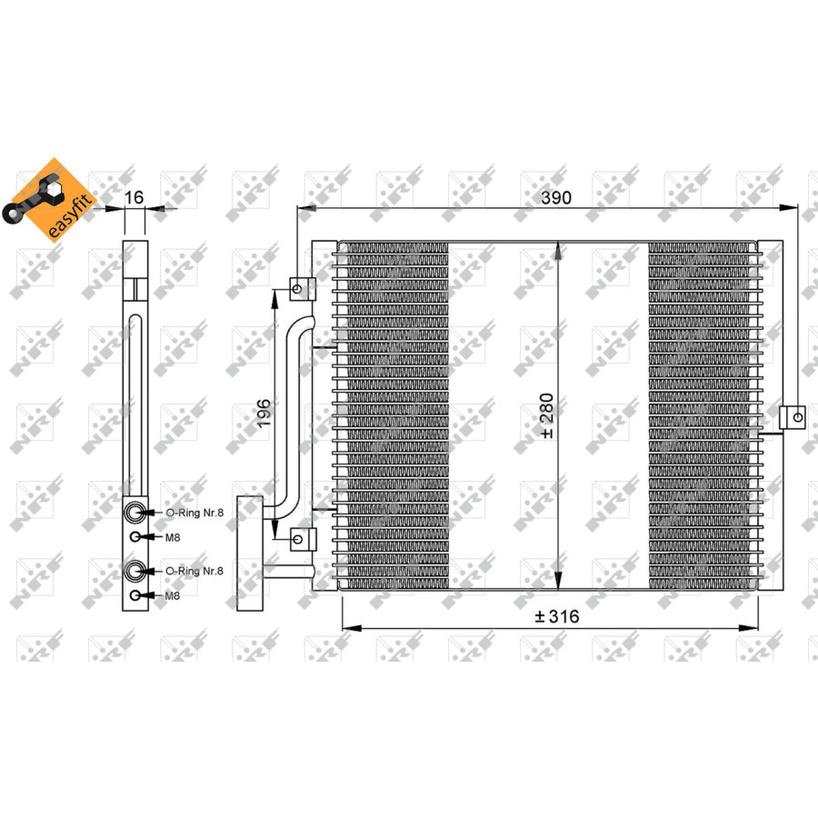 Condenseur nrf 35307 easy fit