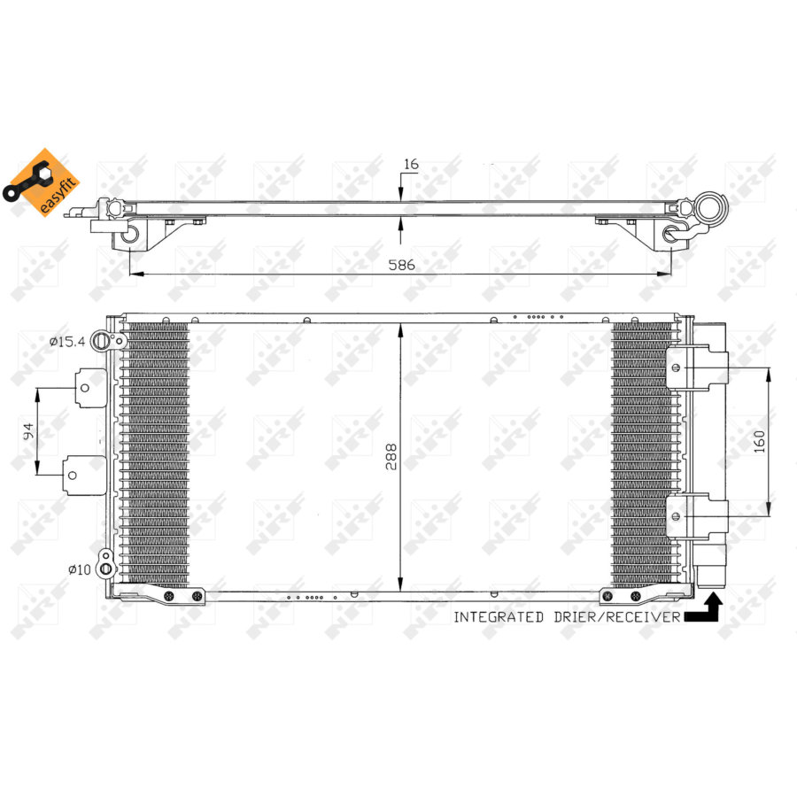 Condensor met droger nrf 35436 easy fit