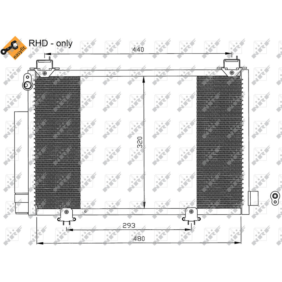Condenseur avec déshydrateur nrf 35552 easy fit
