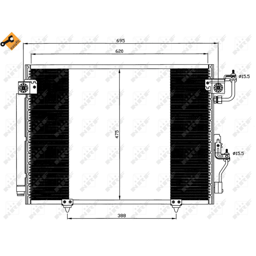 Condensor met droger nrf 35619 easy fit