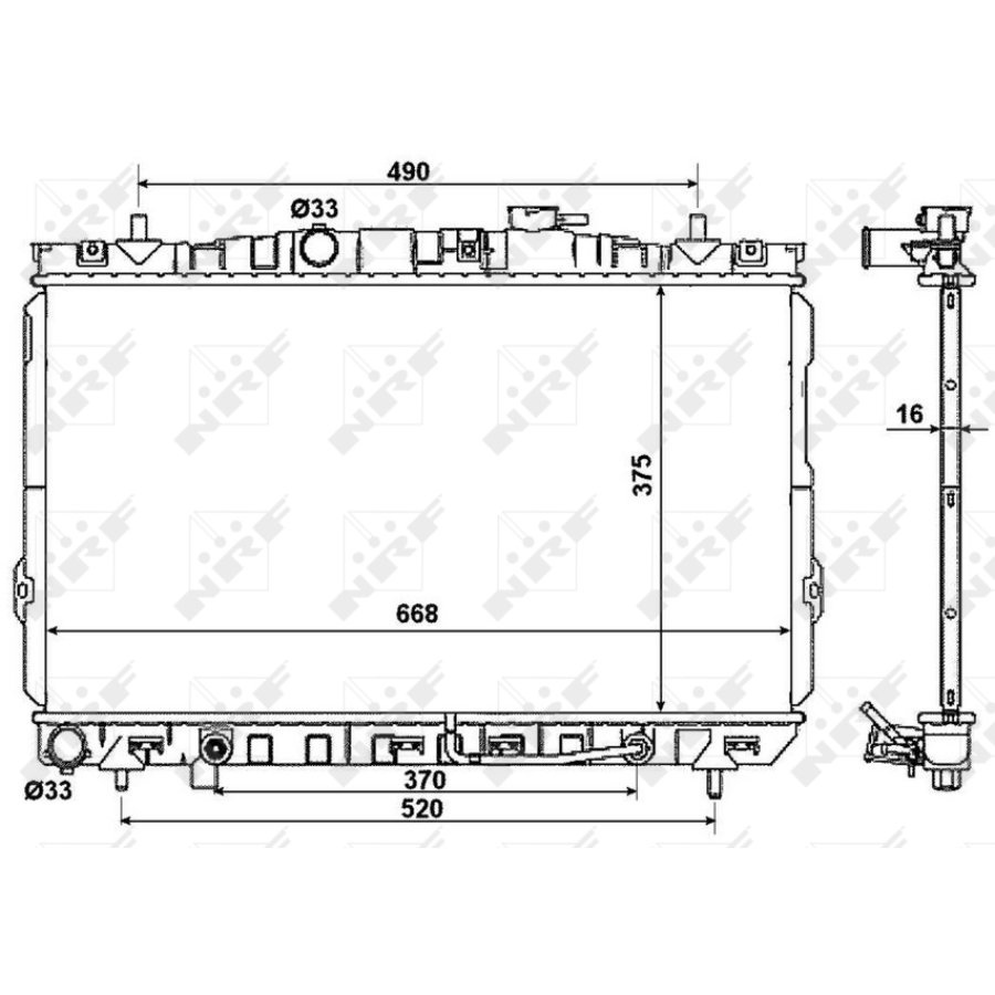 Radiator nrf 53356 easy fit