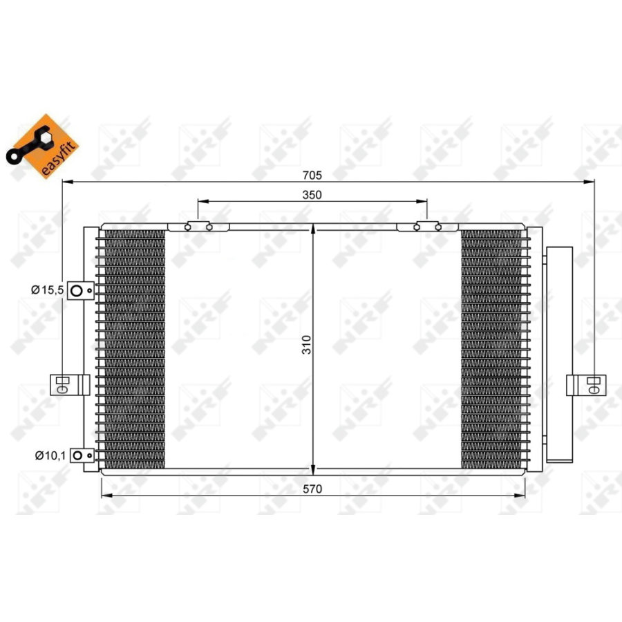 Condenseur avec déshydrateur nrf 35659 easy fit