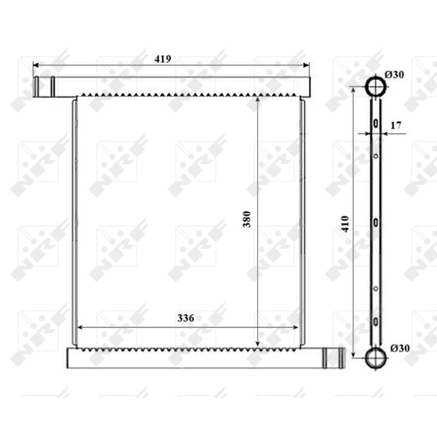 Radiator nrf 53598 easy fit