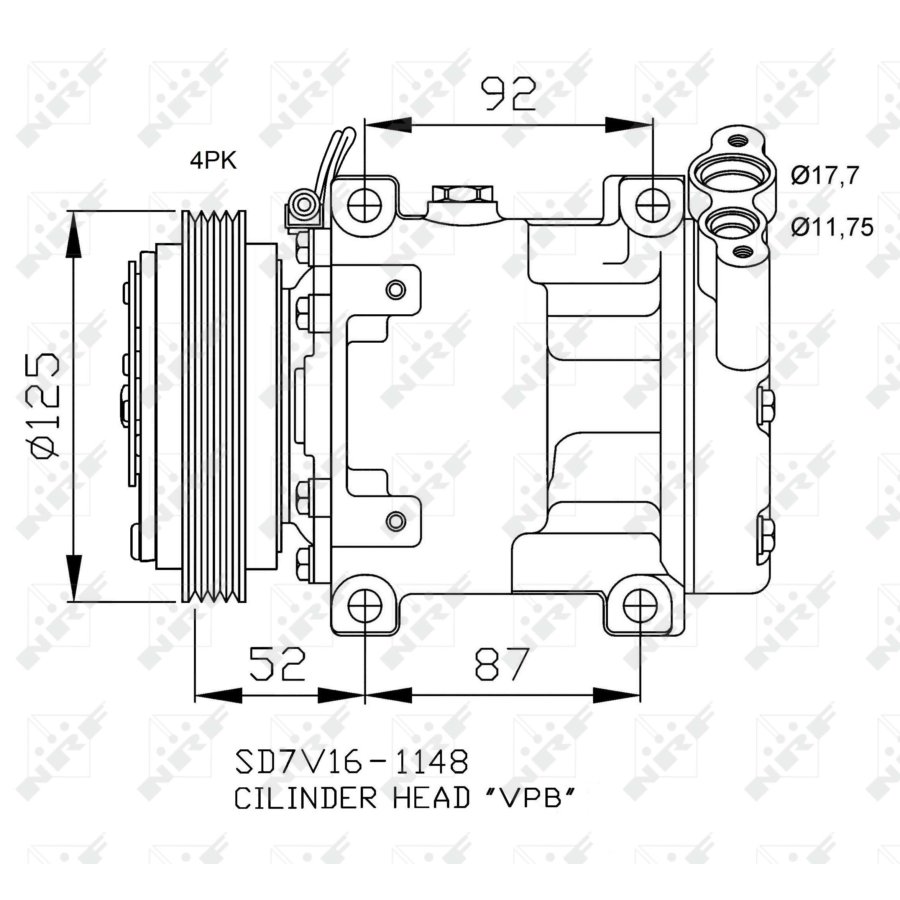 Airconditioningcompressor nrf 32743 easy fit