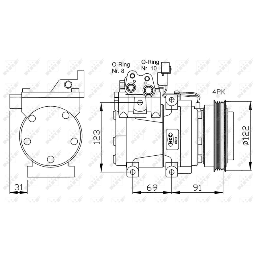 Airconditioningcompressor nrf 32200g