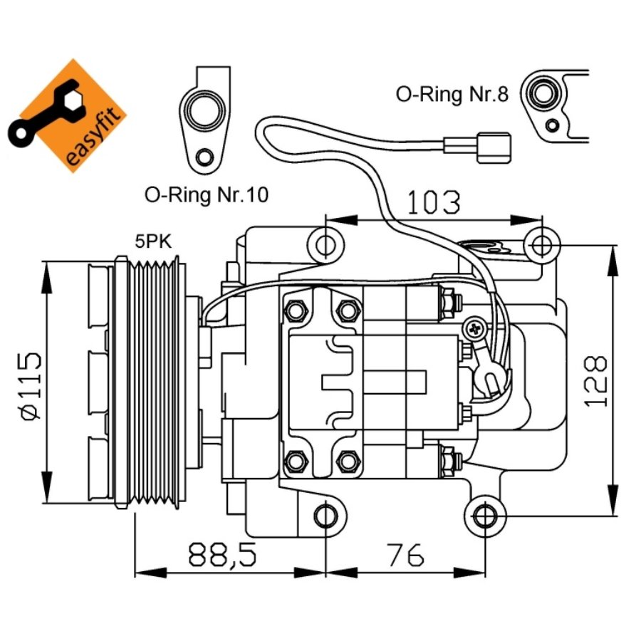 Airconditioningcompressor nrf 32681g easy fit