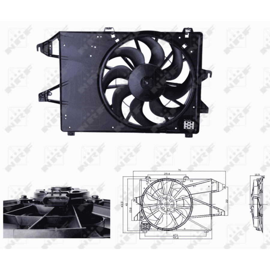 Ventilateur de refroidissement moteur nrf 47679