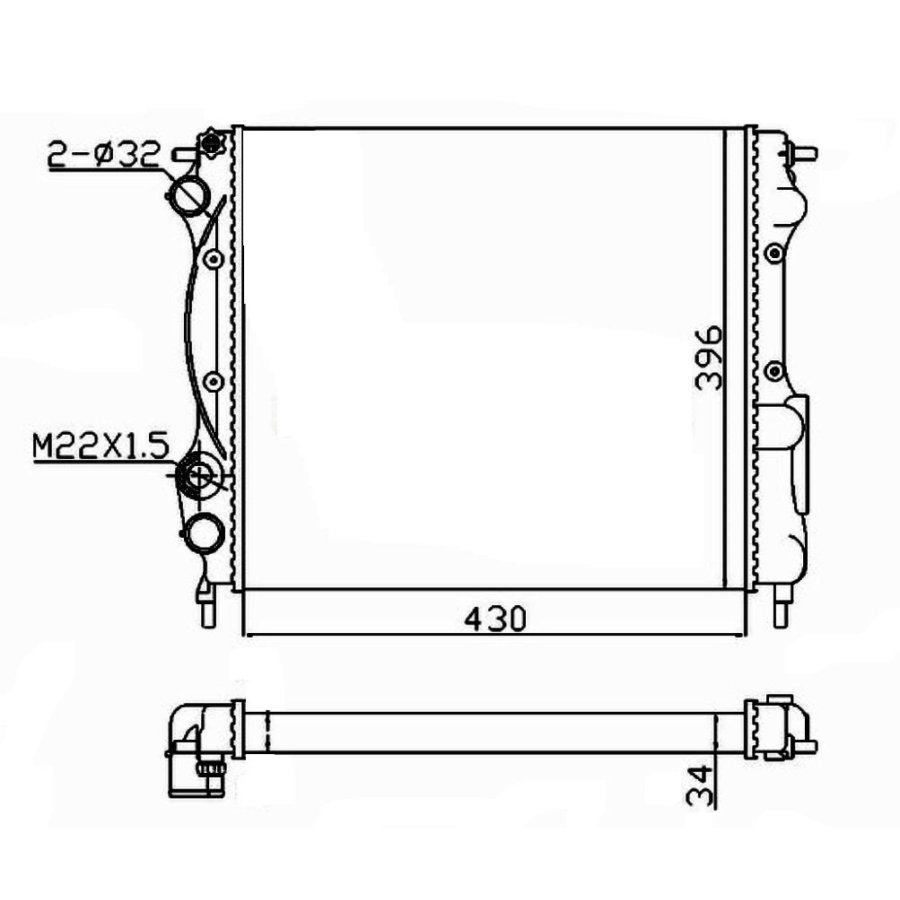Radiateur nrf 58934a