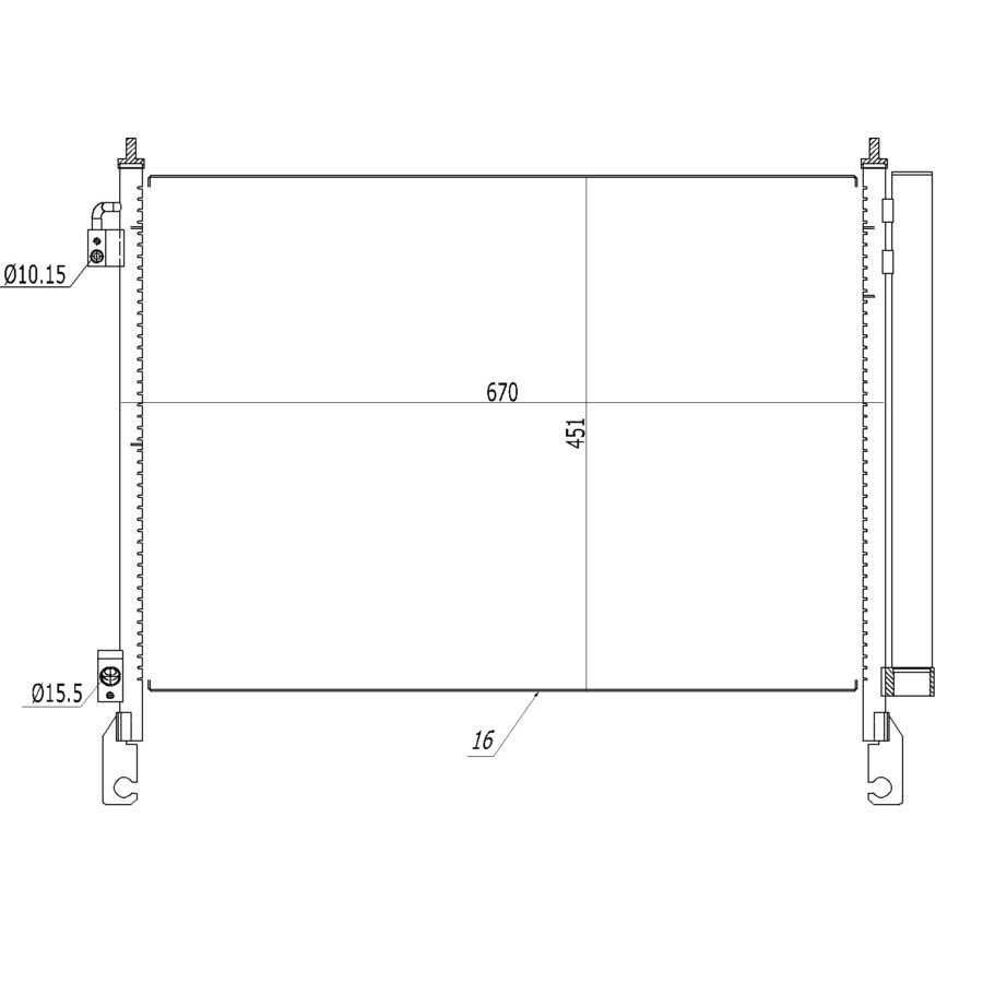 Condenseur avec déshydrateur nrf 350460 easy fit