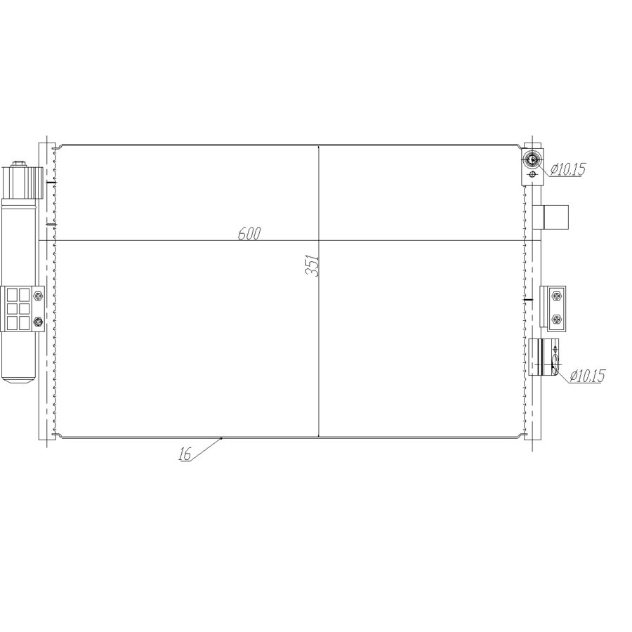 Condenseur avec déshydrateur nrf 350464 easy fit