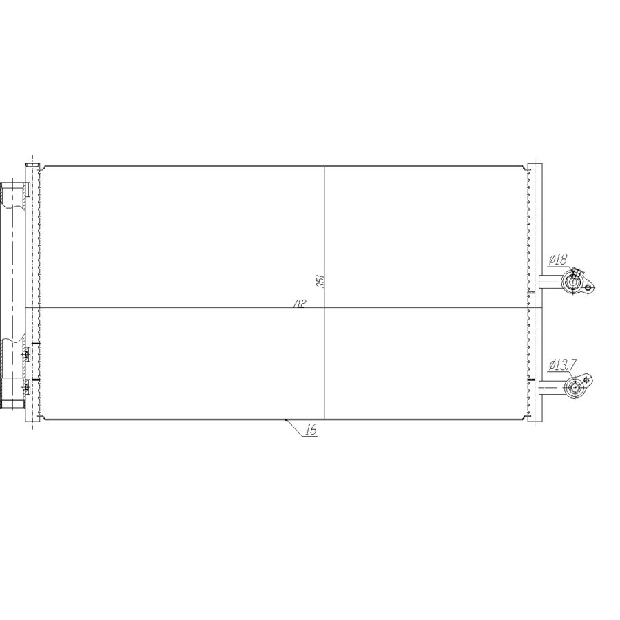 Condenseur avec déshydrateur nrf 350470 easy fit
