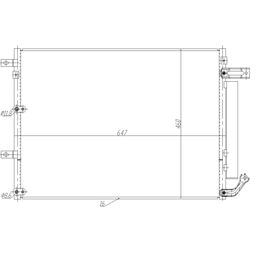 Condenseur avec déshydrateur nrf 350485 easy fit