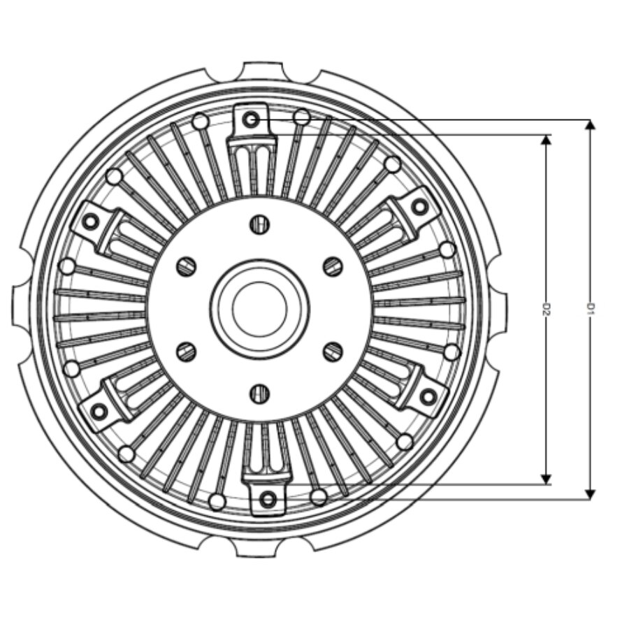 Koppeling, radiateurventilator nrf 49722