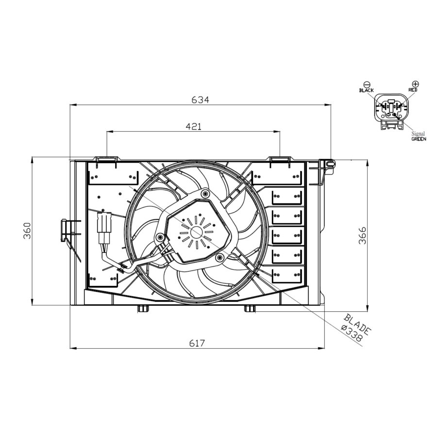 NRF motorkoelventilator 47952 - Auto5