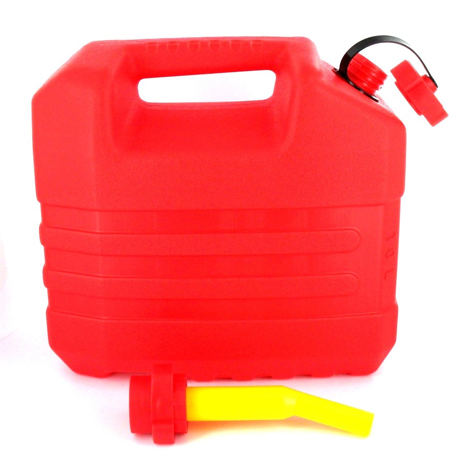 Jerrican carburant en polyéthylène rouge EDA 10 L + bec verseur - Auto5