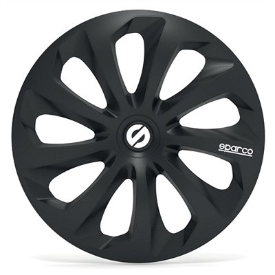 Sparco Wieldoppen Bergamo - 15-inch - Zwart/Zilver - Set van 4 stuks