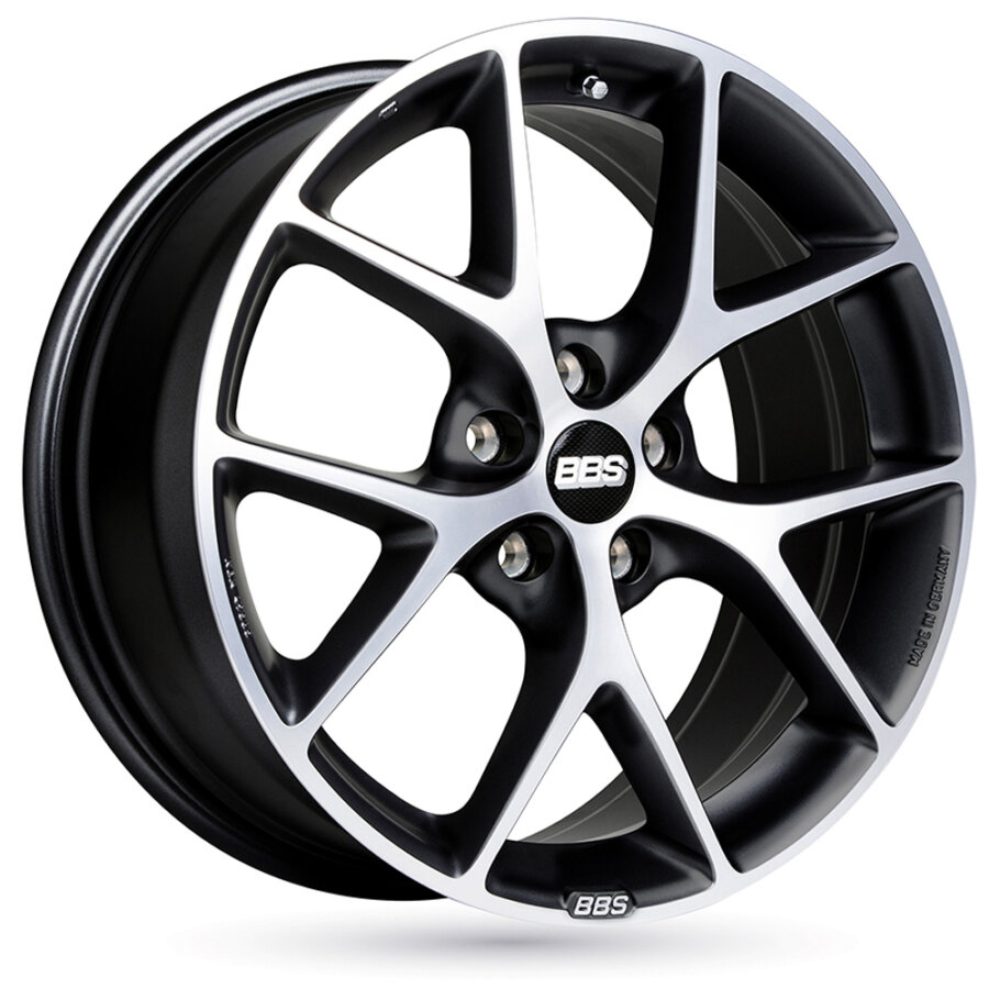 Aluminium velg BBS SR 8x18 5x112 ET35 Donkergrijs, gepolijste voorkant ...