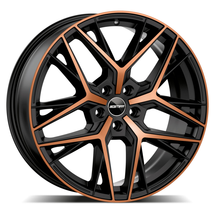 Aluminium velg gmp lunica 7.5x18 5x114.3 et45 matgrijs, gepolijste voorkant