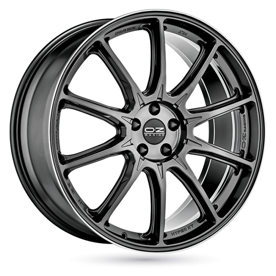 Aluminium velg oz hyper xt hlt 11x21 5x120 et37 donker grafiet