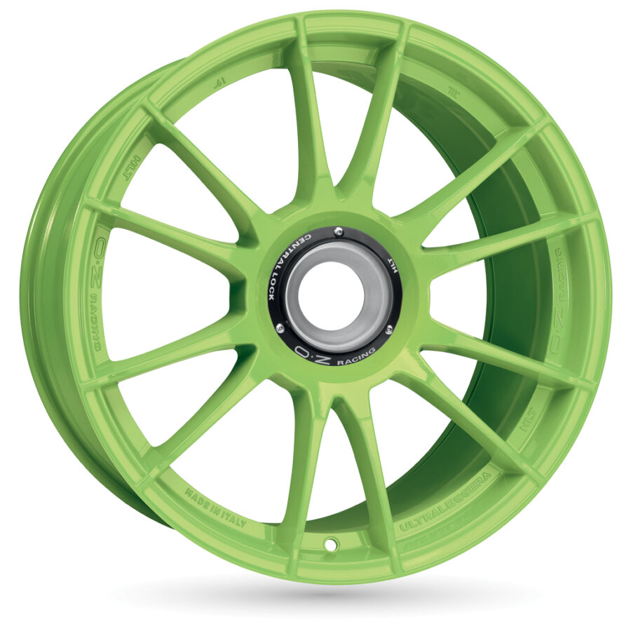 Aluminium velg oz ultraleggera hlt cl 8.5x19 1x130 et53 zuurgroen