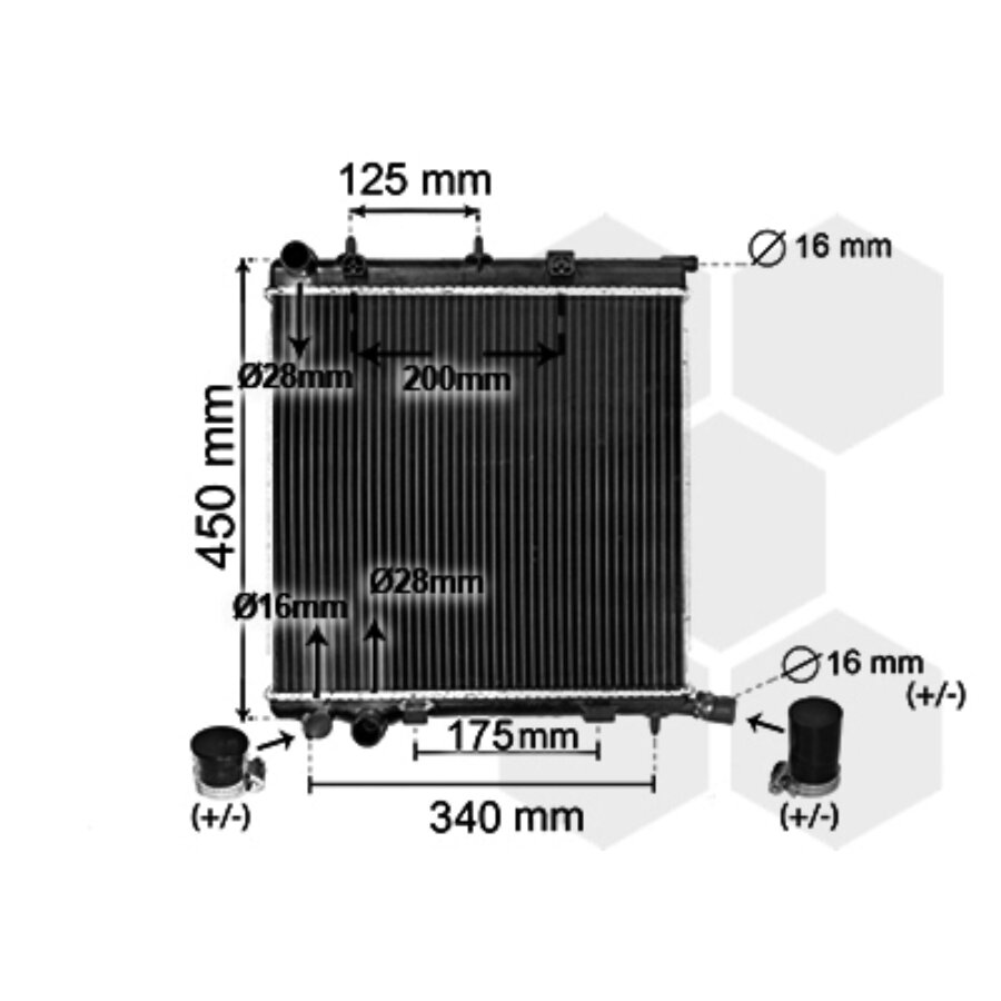 Koelradiator van wezel