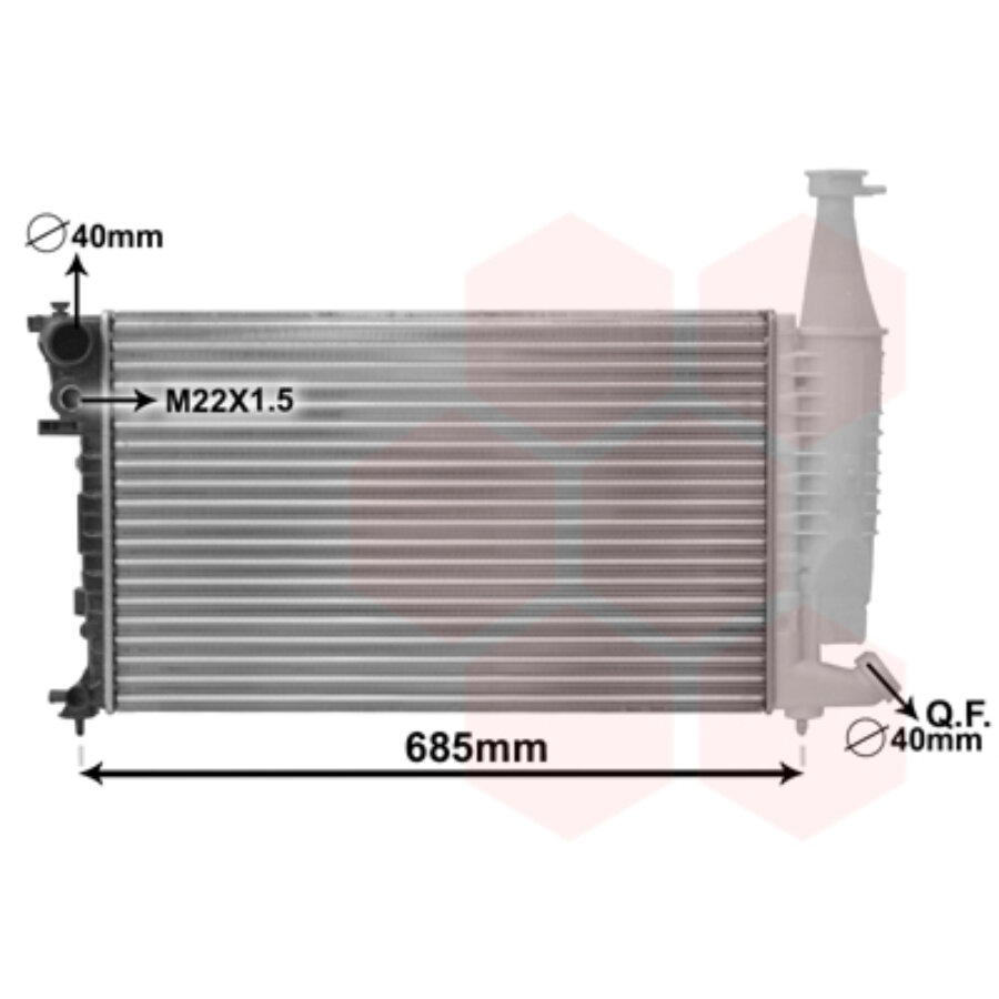 Radiateur de refroidissement van wezel
