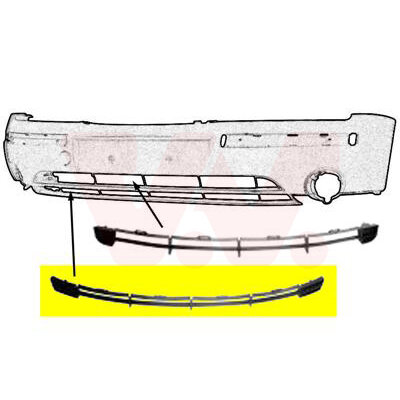 Grille De Prise D'air Inférieure Pour Citroën C4 (modèles Sans Antibrouillard) - Pièce De Rechange Van Wezel