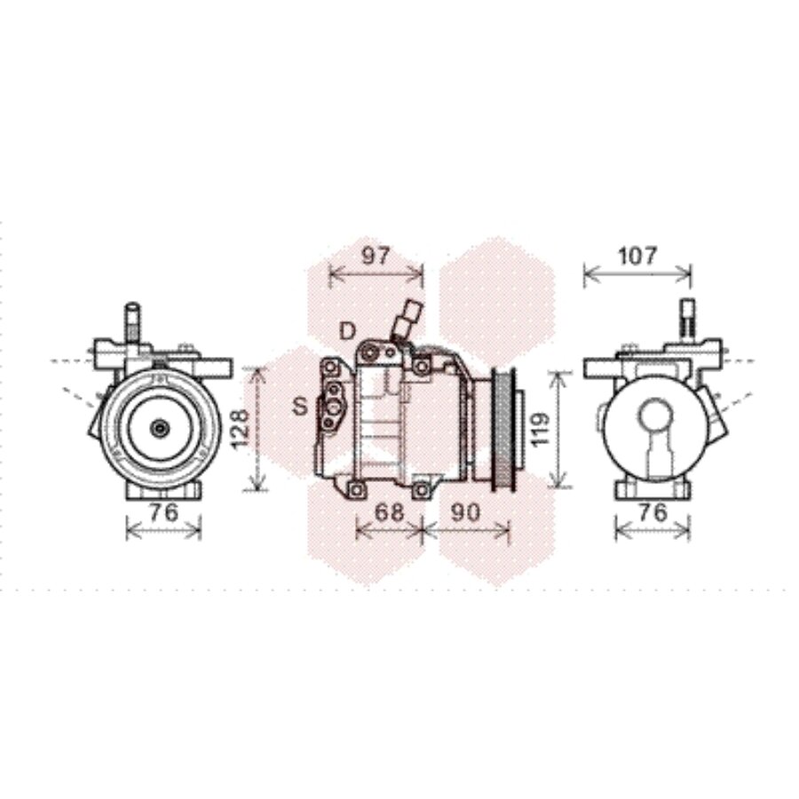 Compresseur de climatisation van wezel 8300k161
