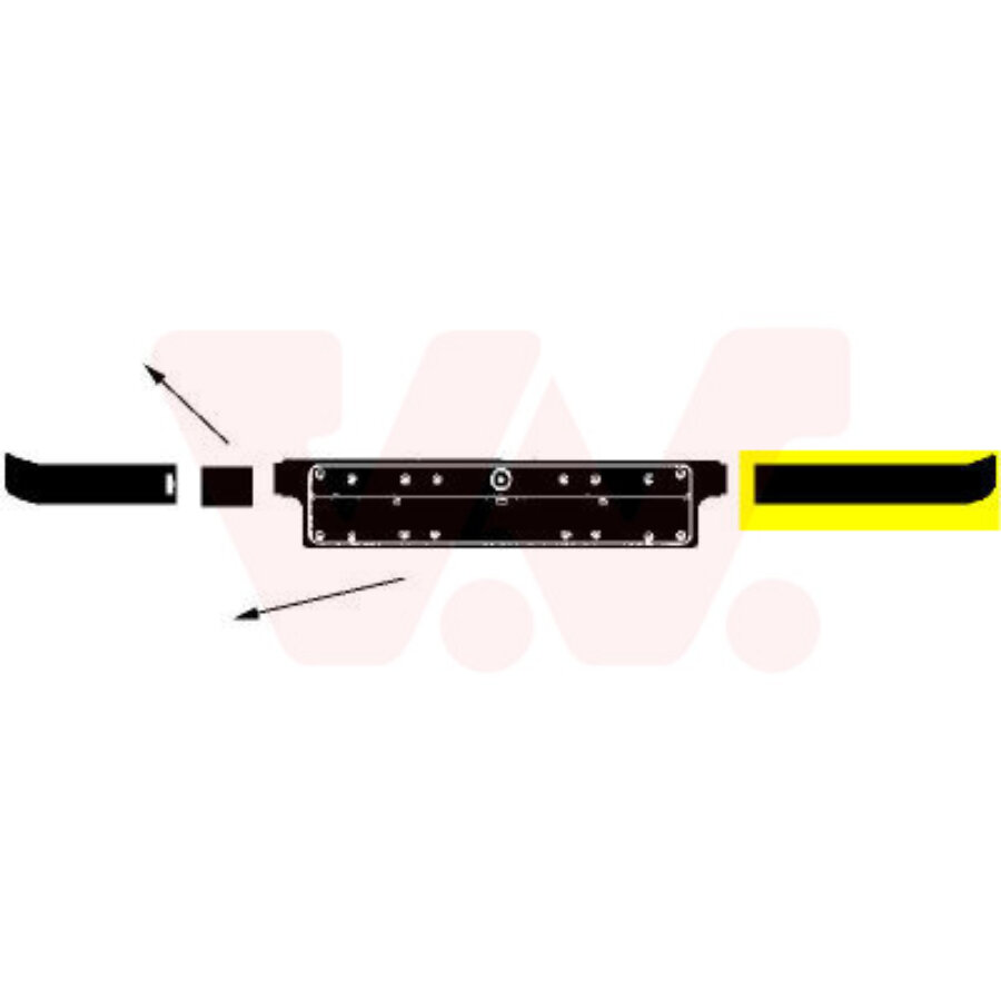 Baguette et bande protectrice pare-choc gauche equipart