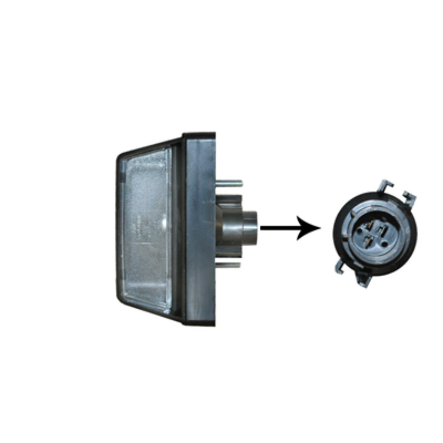 Nummerplaatverlichting rechts van wezel autoparts