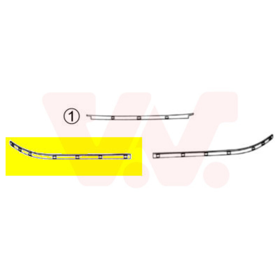 Moulure droit de pare-choc avant van wezel autoparts