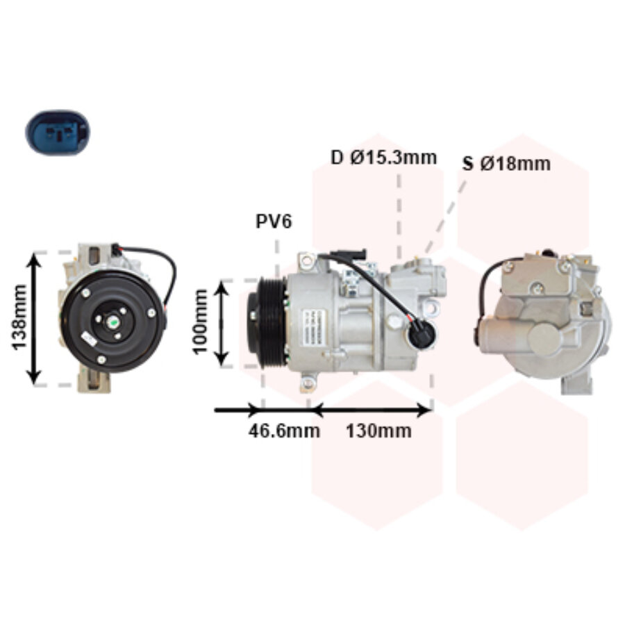 Compresseur de climatisation van wezel 0600k319