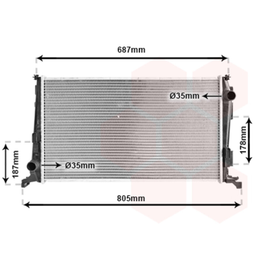 Radiateur de refroidissement van wezel