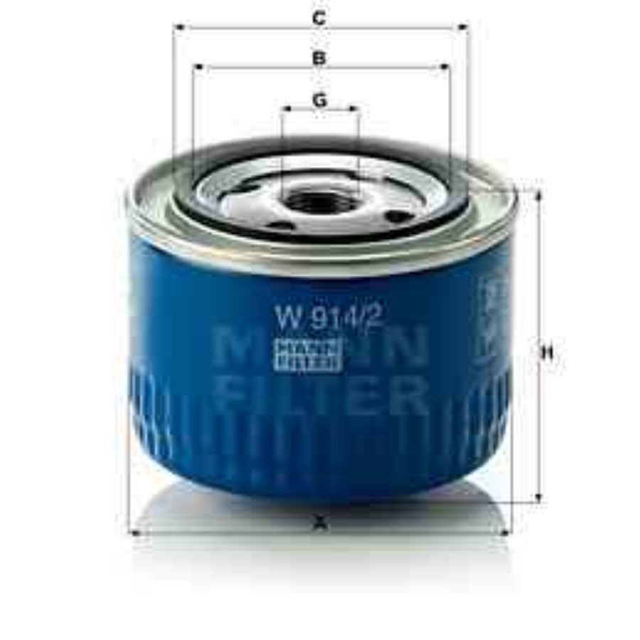 Oliefilter MANN-FILTER W914/2 : Auto5.be