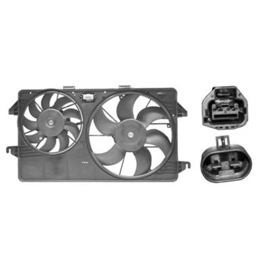 Kader + dubbelventilator