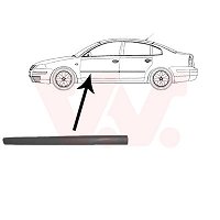 Moulure De Pare-chute Gauche Lisse Noire - Réf. 828773449R (63008953), Marque AutoiCenter, Neuve