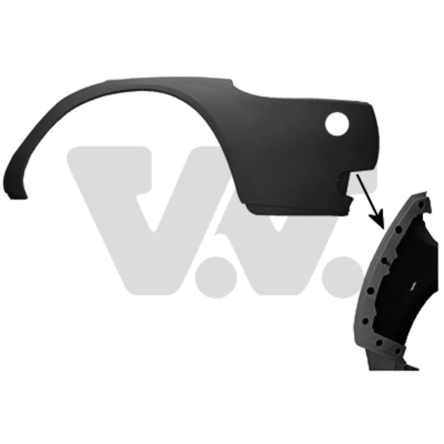 vanwezel Voorbumperblad hoek recht van wezel autoparts