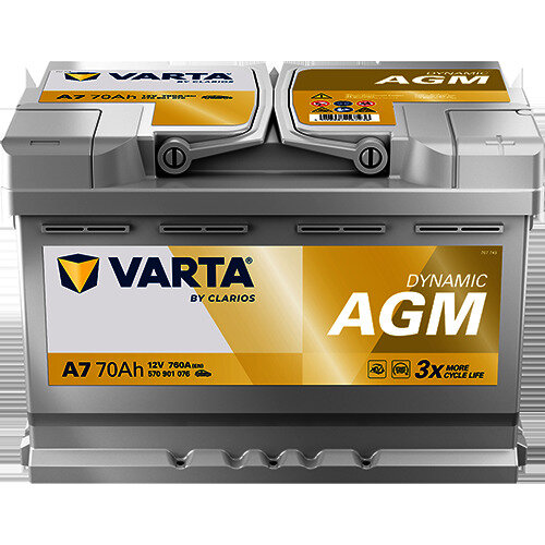 Batterie Voiture Varta A7 Start & Stop Silver Dynamic Xev 70 Ah - 760 A