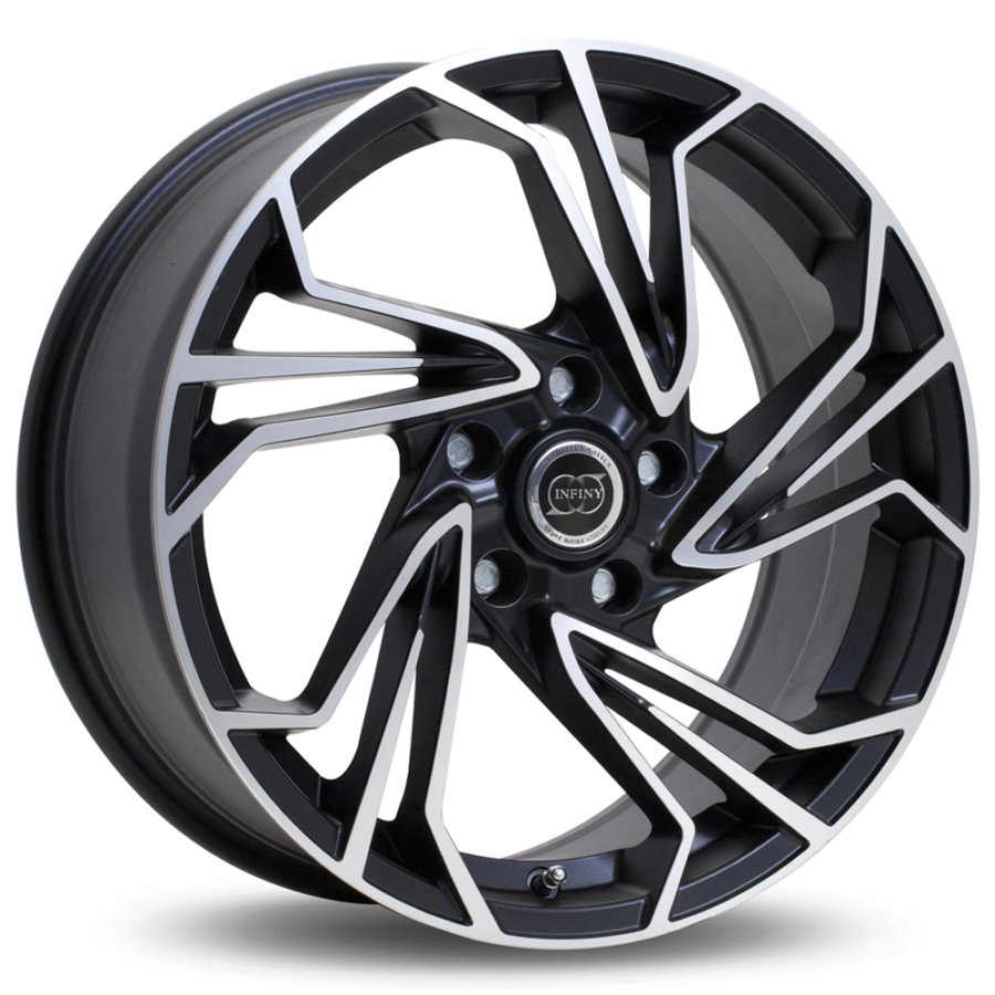 Aluminium velg INFINY DS 7.5x19 4x108 ET18 Zwart, mat gepolijst - Auto5