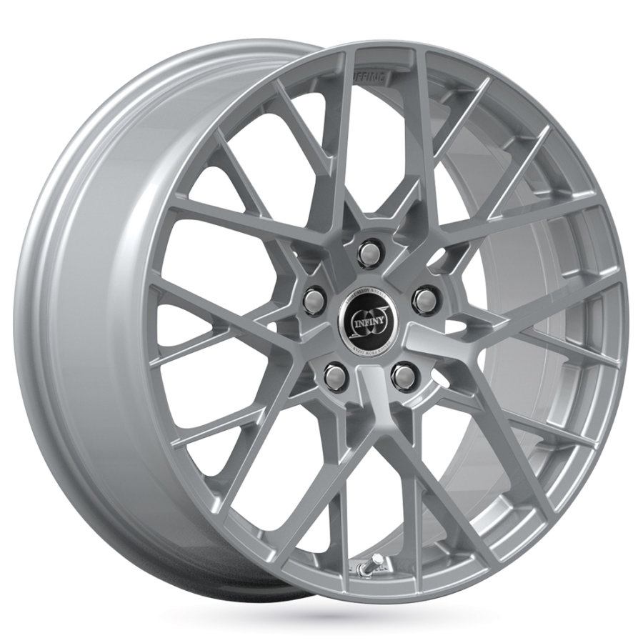 Aluminium velg infiny tonix 8x18 5x108 et35 zilvercoating