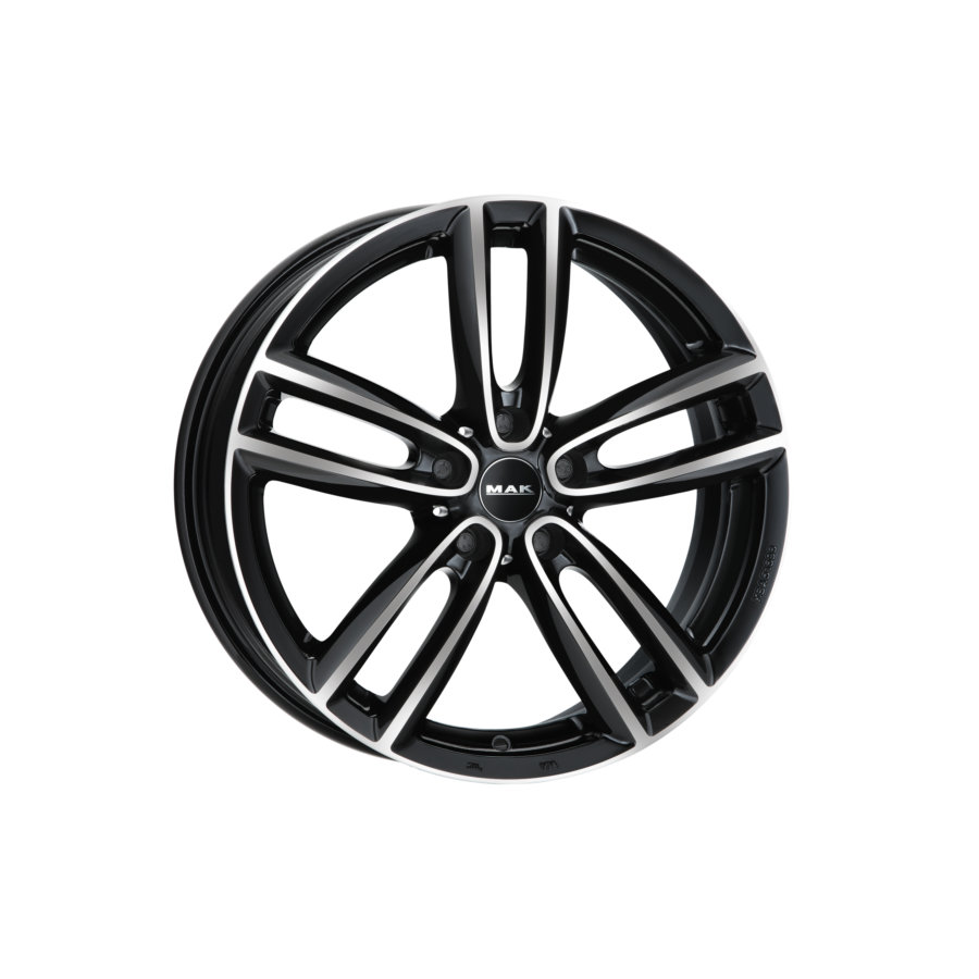 Aluminium velg mak oxford 7x17 5x112 et54 zwart, gepolijst