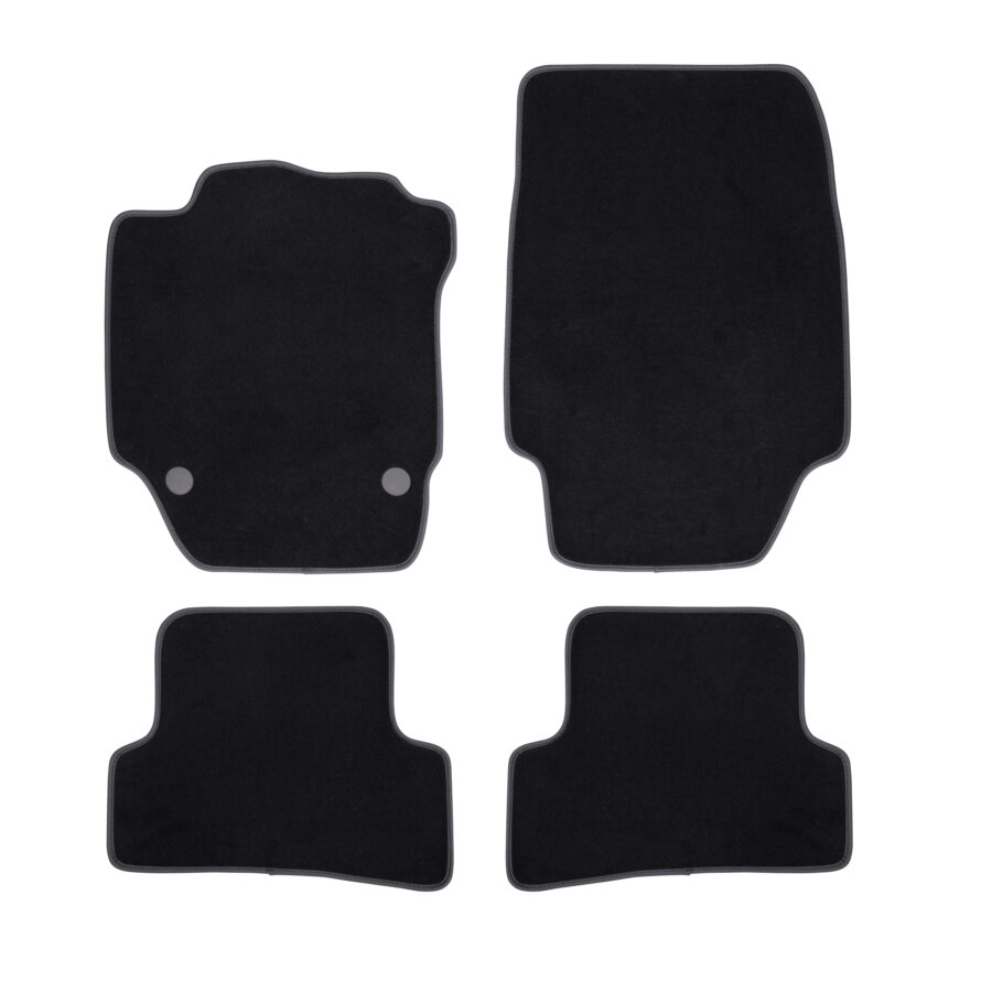 Jeu de 4 tapis en moquette sur mesure noirs norauto